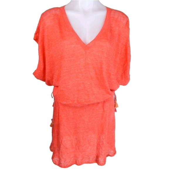 Zadig & Voltaire Sheer Linen Mini Dress - Picture 1 of 5